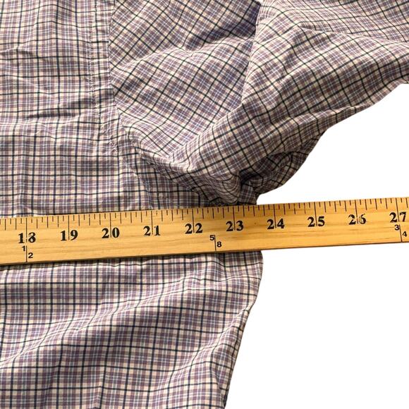 Polo Ralph Lauren Purple & Green Checked Spread Collar Button Down Men’s Large - Picture 4 of 7